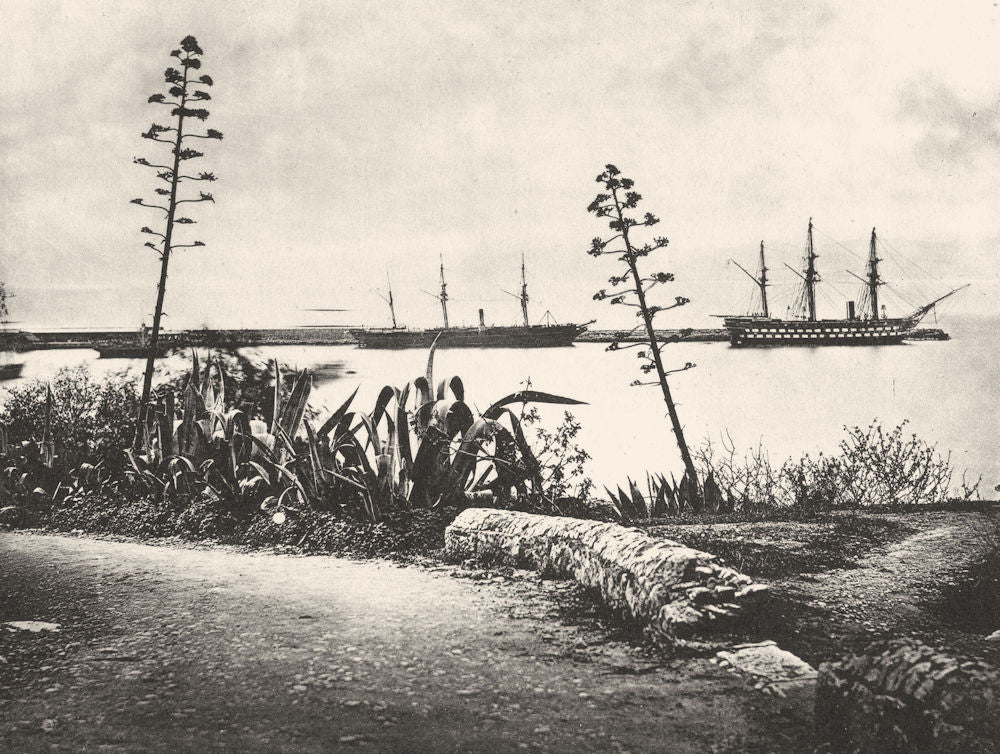 GIBRALTAR. Gibraltar, c.1872 1935 old vintage print picture
